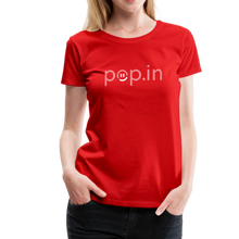 Load image into Gallery viewer, pop.in logo women's premium t-shirt - red