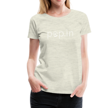 Load image into Gallery viewer, pop.in logo women's premium t-shirt - heather oatmeal
