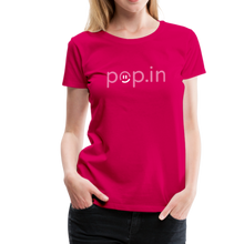 Load image into Gallery viewer, pop.in logo women's premium t-shirt - dark pink