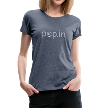Load image into Gallery viewer, pop.in logo women's premium t-shirt - heather blue