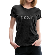 Load image into Gallery viewer, pop.in logo women's premium t-shirt - charcoal gray