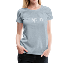 Load image into Gallery viewer, pop.in logo women's premium t-shirt - heather ice blue