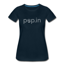 Load image into Gallery viewer, pop.in logo women's premium t-shirt - deep navy