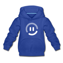 Load image into Gallery viewer, Kids‘ Premium pop.in Smiley Logo Hoodie - royal blue