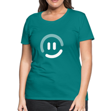 Load image into Gallery viewer, pop.in Smiley Face Women’s Premium T-Shirt - teal