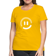 Load image into Gallery viewer, pop.in Smiley Face Women’s Premium T-Shirt - sun yellow