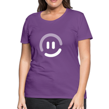 Load image into Gallery viewer, pop.in Smiley Face Women’s Premium T-Shirt - purple