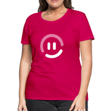 Load image into Gallery viewer, pop.in Smiley Face Women’s Premium T-Shirt - dark pink
