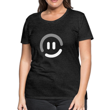Load image into Gallery viewer, pop.in Smiley Face Women’s Premium T-Shirt - charcoal gray