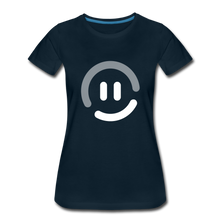 Load image into Gallery viewer, pop.in Smiley Face Women’s Premium T-Shirt - deep navy