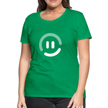 Load image into Gallery viewer, pop.in Smiley Face Women’s Premium T-Shirt - kelly green