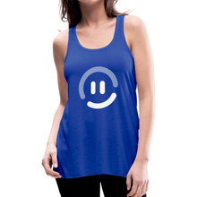 Load image into Gallery viewer, pop.in Smiley Face Women's Flowy Tank Top by Bella - royal blue