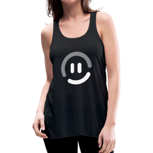 Load image into Gallery viewer, pop.in Smiley Face Women's Flowy Tank Top by Bella - black