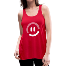 Load image into Gallery viewer, pop.in Smiley Face Women's Flowy Tank Top by Bella - red