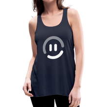 Load image into Gallery viewer, pop.in Smiley Face Women's Flowy Tank Top by Bella - navy