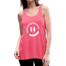 Load image into Gallery viewer, pop.in Smiley Face Women's Flowy Tank Top by Bella - neon pink