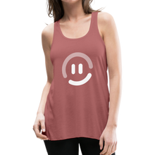 Load image into Gallery viewer, pop.in Smiley Face Women's Flowy Tank Top by Bella - mauve
