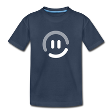 Load image into Gallery viewer, Kid’s Premium Organic pop.in Smiley Logo T-Shirt - navy
