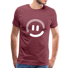 Load image into Gallery viewer, pop.in Smiley Face Men's T-Shirt - heather burgundy