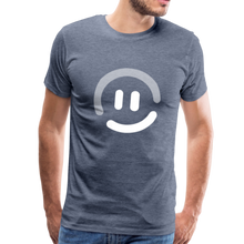 Load image into Gallery viewer, pop.in Smiley Face Men's T-Shirt - heather blue