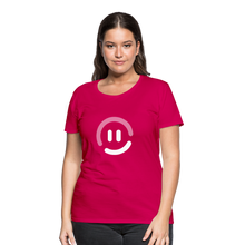 Load image into Gallery viewer, pop.in Smiley Face Women’s T-Shirt - dark pink