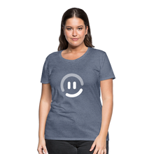 Load image into Gallery viewer, pop.in Smiley Face Women’s T-Shirt - heather blue