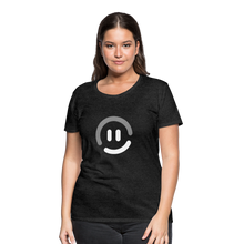 Load image into Gallery viewer, pop.in Smiley Face Women’s T-Shirt - charcoal gray