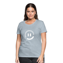 Load image into Gallery viewer, pop.in Smiley Face Women’s T-Shirt - heather ice blue
