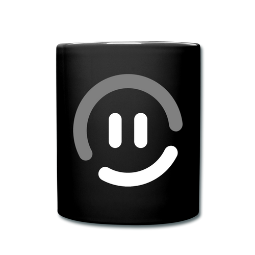 pop.in Smiley Face Coffee/Tea Mug (Choose Your Color) - black