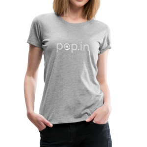 pop.in logo women's premium t-shirt - heather gray