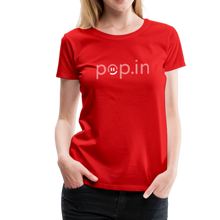 Load image into Gallery viewer, pop.in logo women&#39;s premium t-shirt - red
