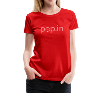 pop.in logo women's premium t-shirt - red