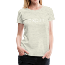 Load image into Gallery viewer, pop.in logo women&#39;s premium t-shirt - heather oatmeal
