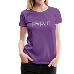 pop.in logo women's premium t-shirt - purple