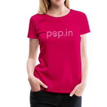 Load image into Gallery viewer, pop.in logo women&#39;s premium t-shirt - dark pink
