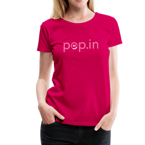 pop.in logo women's premium t-shirt - dark pink