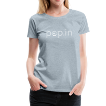 Load image into Gallery viewer, pop.in logo women&#39;s premium t-shirt - heather ice blue
