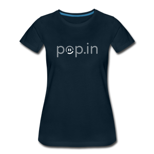 pop.in logo women's premium t-shirt - deep navy