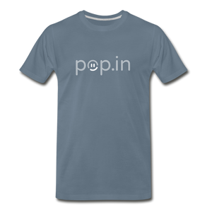 pop.in logo Men's Premium T-Shirt - steel blue