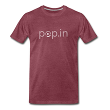 Load image into Gallery viewer, pop.in logo Men&#39;s Premium T-Shirt - heather burgundy
