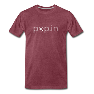 pop.in logo Men's Premium T-Shirt - heather burgundy