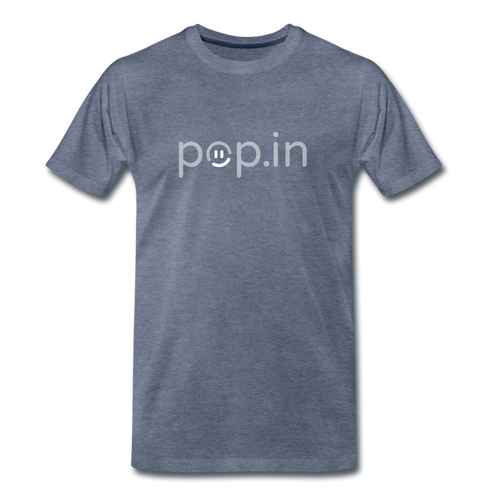 pop.in logo Men's Premium T-Shirt - heather blue