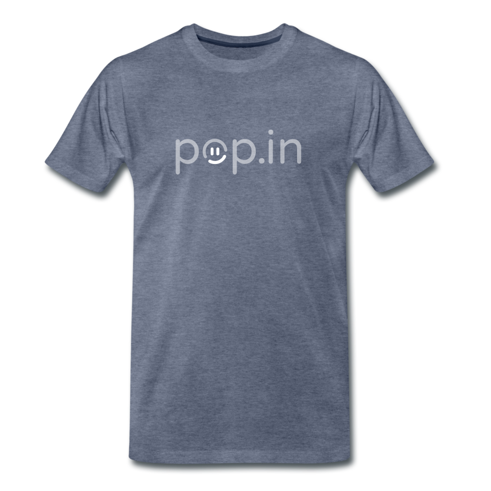 pop.in logo Men's Premium T-Shirt - heather blue