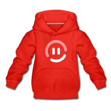 Load image into Gallery viewer, Kids‘ Premium pop.in Smiley Logo Hoodie - red

