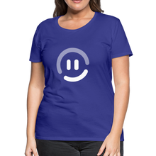 Load image into Gallery viewer, pop.in Smiley Face Women’s Premium T-Shirt - royal blue
