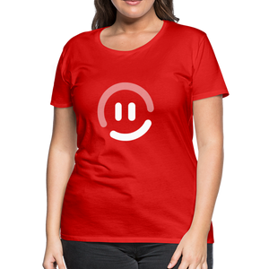 pop.in Smiley Face Women’s Premium T-Shirt - red
