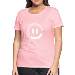 pop.in Smiley Face Women’s Premium T-Shirt - pink