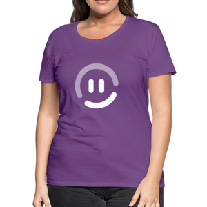 pop.in Smiley Face Women’s Premium T-Shirt - purple