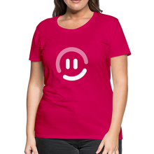 Load image into Gallery viewer, pop.in Smiley Face Women’s Premium T-Shirt - dark pink
