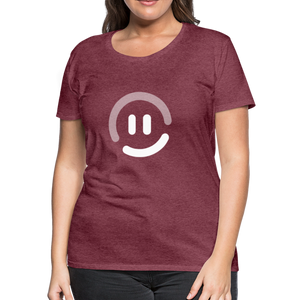 pop.in Smiley Face Women’s Premium T-Shirt - heather burgundy